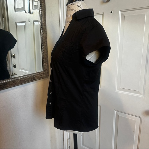 Black Button Up Top - Picture 4 of 11